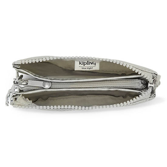 Sacs Kipling Creativity Small Metallic Pouch Argent | FR 1106PJ